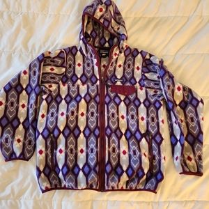 PATAGONIA Synchilla Jacket XL Double Sided Fleece Full Zip-up Hood Recycled Poly